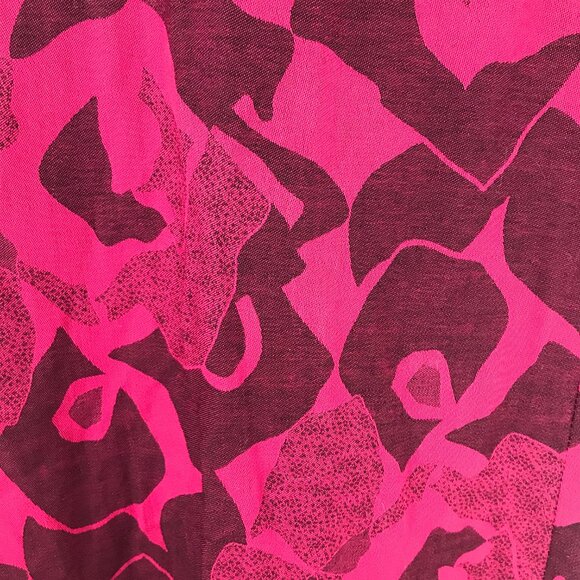 VTG 1980 Bernard Cowan dress women's 5/6 cotton pink/black maxi tiered holiday - Picture 9 of 12